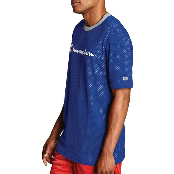 Champion Royal Blue Mesh Reversible T-Shirt, XL
